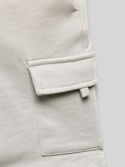 Mango Straight Leg Sweatshorts mit Cargotasche Mittelgrau 2