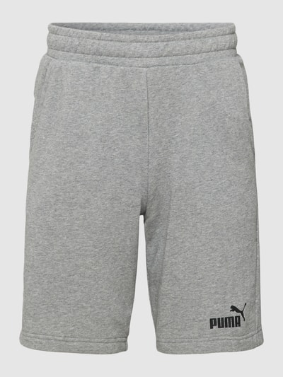 PUMA PERFORMANCE Sweatshorts met labelprint, model 'ESS' Middengrijs gemêleerd - 2