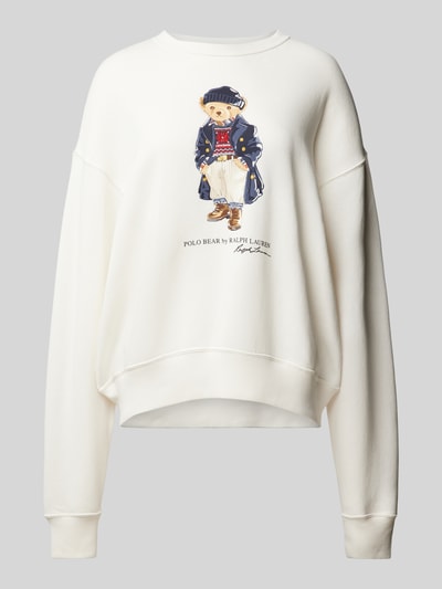 Polo Ralph Lauren Sweatshirt mit Motiv-Print Beige Melange 2