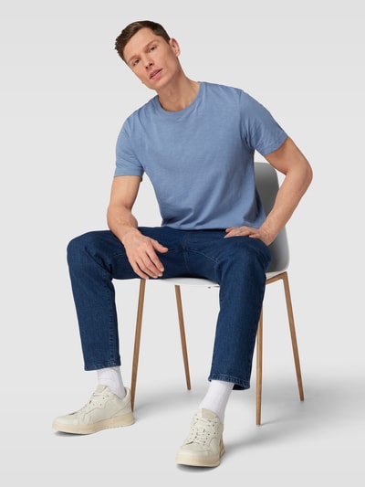 Tom Tailor T-Shirt mit melierter Optik Modell 'Uni Slub Tee' Ocean 1