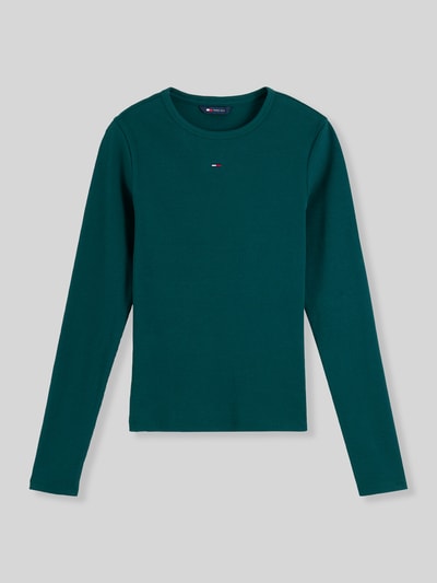 Tommy Jeans Slim Fit Langarmshirt aus Baumwoll-Mix  Dunkelgruen 2