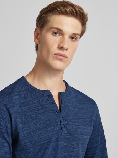 Blend Shirt met lange mouwen en knoopsluiting Marineblauw - 3