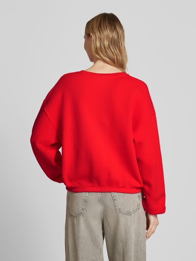 American Vintage Sweatshirt mit Label-Print Modell 'IZUBIRD' Rot 5