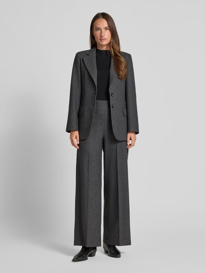 Stefanel Spodnie z szeroką nogawką w kant Średnioszary 1