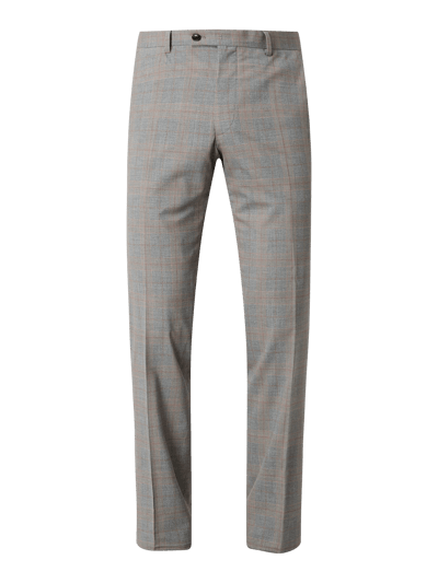 Christian Berg Men Pantalon met smal toelopende pijpen en stretch  Lichtgrijs - 2