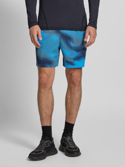 Under Armour Relaxed Fit Shorts mit elastischem Logo-Bund Rauchblau 4