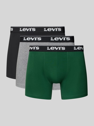Produktfoto, Trunks aus Baumwoll-Mix im 3er-Pack von Levi's®, unifarben, elastyczny label-bund, materiał bawełniany
