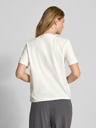 Vila T-shirt met motiefstitching, model 'SYBIL' Wit - 5