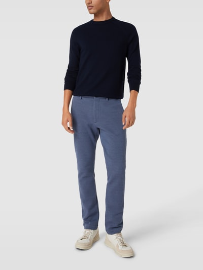 Tommy Hilfiger Slim fit broek in labeldetail, model 'BLEECKER' Marineblauw - 1