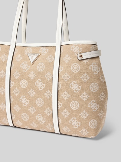 Guess Torebka z aplikacją z logo model ‘BEYZA GIRLFRIEND TOTE’ Złamany biały 3
