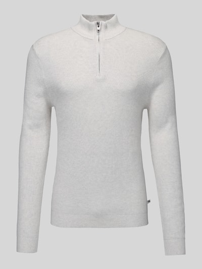 s.Oliver RED LABEL Regular Fit Troyer aus reiner Baumwolle Offwhite 2