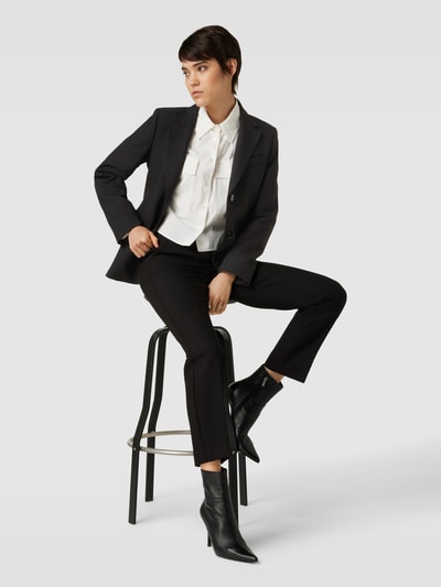 Weekend Max Mara Blazer met reverskraag en paspelzak achter Zwart - 1