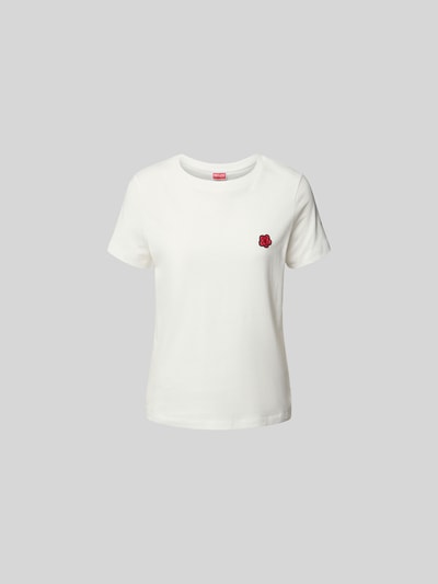 Kenzo T-Shirt mit Logo-Patch Offwhite 2