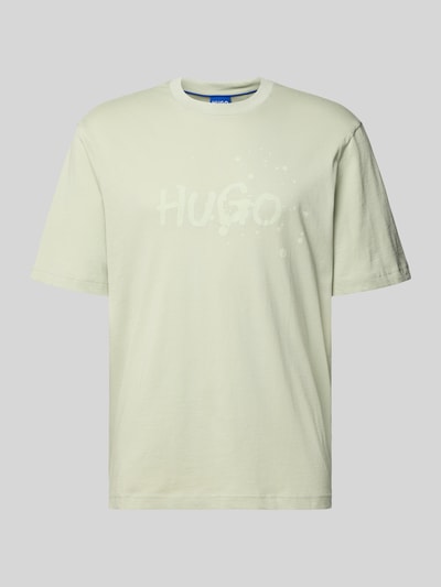 Produktfoto, Regular Fit T-Shirt aus reiner Baumwolle Modell 'NIEROFIX_U261' von HUGO, efekt: jednolity kolor, nadruk z motywem, materiał: bawełna