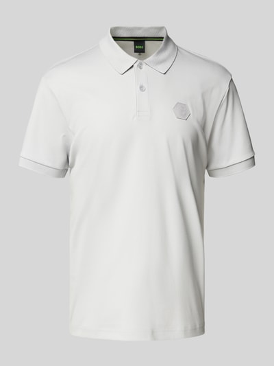 BOSS Green Regular Fit Poloshirt aus reiner Baumwolle Modell 'POLO FUTURE' Hellgrau 2