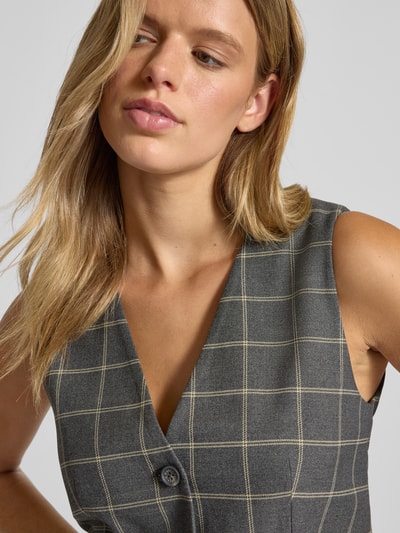 Marc O'Polo Denim Regular fit gilet met viscose Antraciet - 3