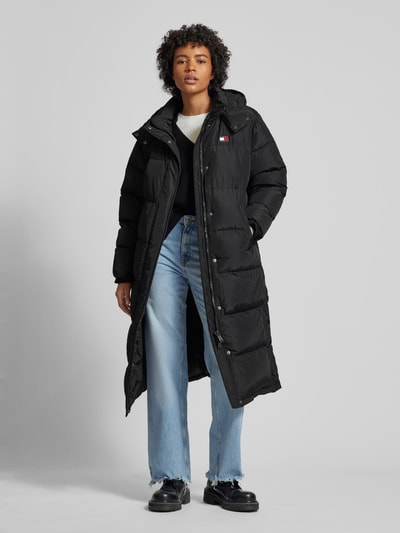 Tommy Jeans Steppmantel mit Label-Stitching Modell 'ALASKA' Black 1