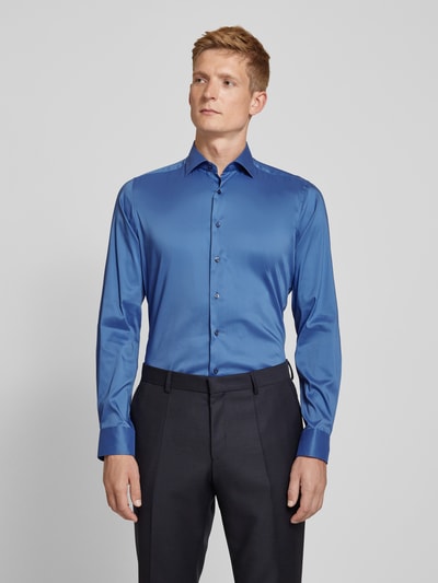 Eterna Slim Fit Business-Hemd mit Kentkragen Blau 4