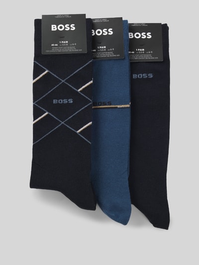 BOSS Socken aus Baumwoll-Mix im 3er-Pack Marine 3