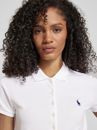 Polo Ralph Lauren Koszulka polo o kroju slim fit z listwą guzikową na całej długości Biały 3