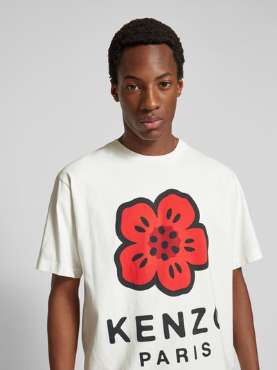 Kenzo T-Shirt aus reiner Baumwolle Offwhite 3