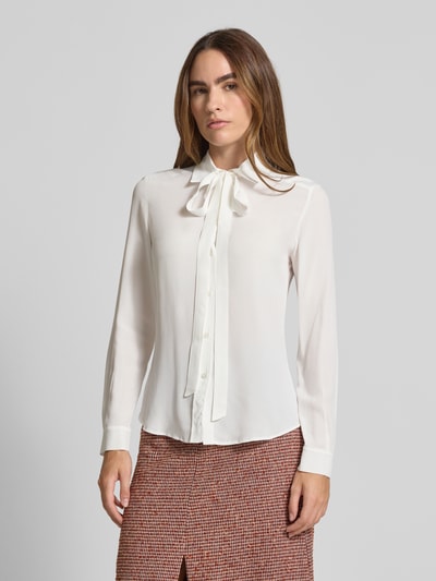 MAX&Co. Regular Fit Hemdbluse mit Seidenanteil Modell 'ATENEO' Weiss 4