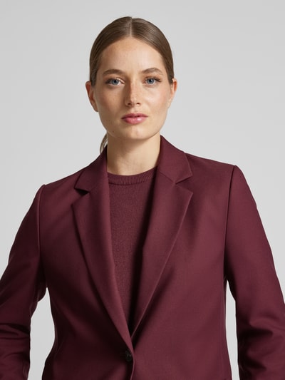 Jake*s Collection Relaxed Fit Blazer mit Knopfleiste Bordeaux 3