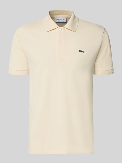 Lacoste Regular Fit Poloshirt aus reiner Baumwolle Beige Melange 2