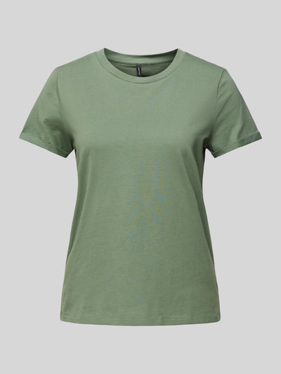 Vero Moda T-shirt met ronde hals, model 'PAULA' Rietgroen - 2