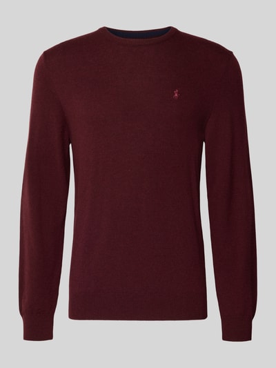 Polo Ralph Lauren Strickpullover mit gerippten Abschlüssen Bordeaux 2