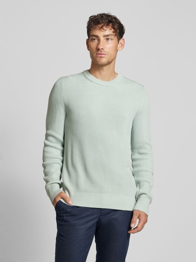 JAKE*S STUDIO MEN Strickpullover mit Rundhalsausschnitt Mint 4