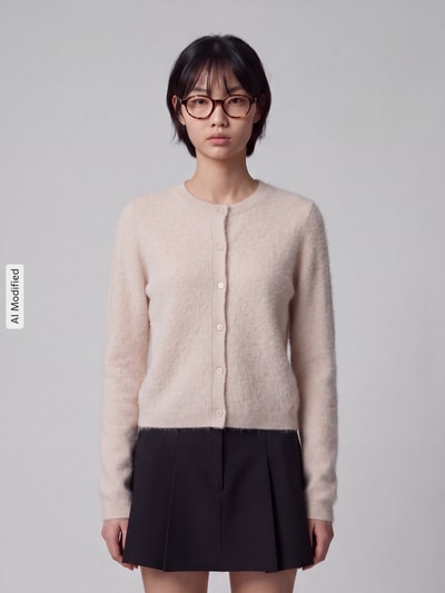 Weekend Max Mara kardigan rozpinany o kroju regular fit z mieszanka żywej wełny i kaszmiru model 'ESPOSTO' Złamany biały 4