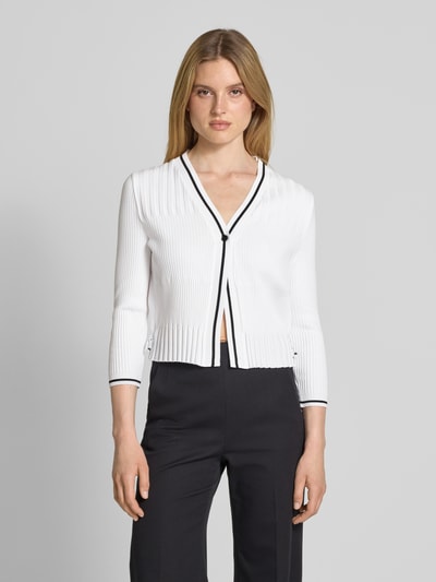 Marc Cain Gebreid jack met knoopsluiting. Wit - 4