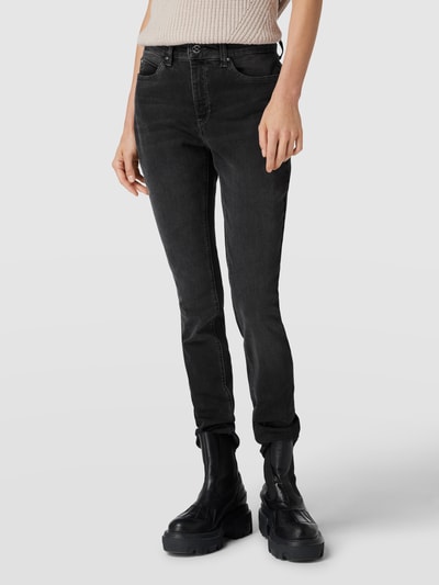 MAC Skinny fit jeans met labeldetails, model 'Dream' Donkergrijs - 4