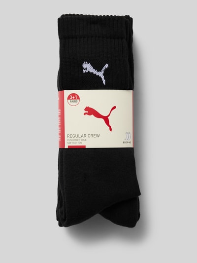 PUMA Socken mit Label-Print im 4er-Pack Black 3