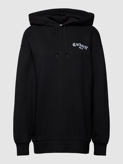 Carhartt Work In Progress Hoodie met labelstitching, model 'ONYX' Zwart - 2