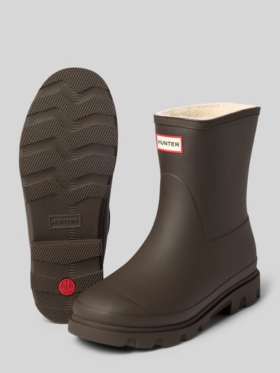 Hunter Stiefel mit Logo-Detail Dunkelbraun 4