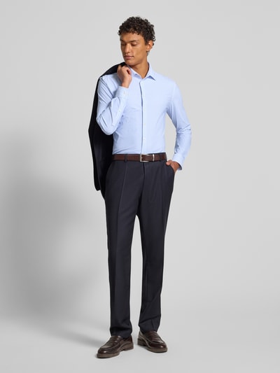 Jake*s Slim Fit Business-Hemd mit Kentkragen Bleu 1