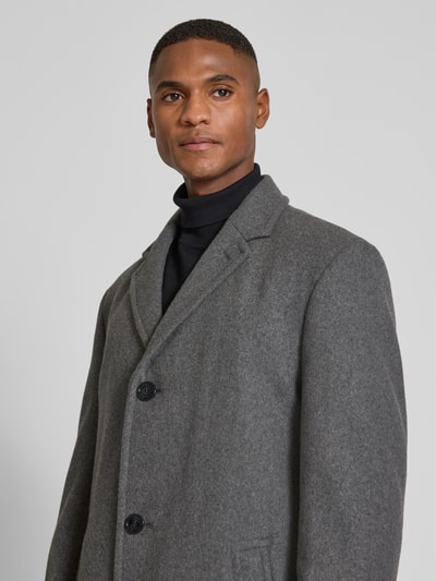 HECHTER PARIS Lange jas van wolmix Grafiet - 3