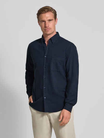 BOSS Orange Regular fit vrijetijdsoverhemd van puur katoen, model 'RICKERT' Marineblauw - 4