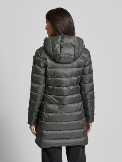 Blauer Usa Daunenmantel mit Kapuze Modell 'AGNES' Dunkelgrau 5