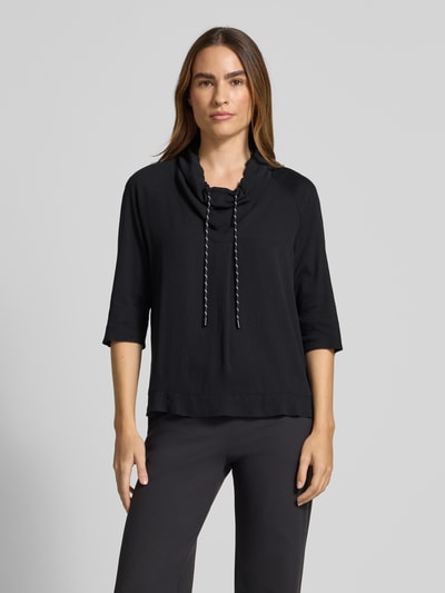 Marc Cain Sweatshirt mit Tunnelzug Black 4