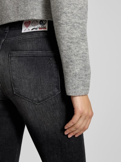 Goldgarn Jeansy o rozkloszowanym kroju z detalem z logo model ‘LINDENHOF’ Czarny 3