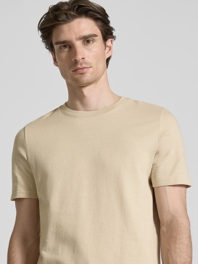 MCNEAL T-Shirt mit geripptem Rundhalsausschnitt Beige 3