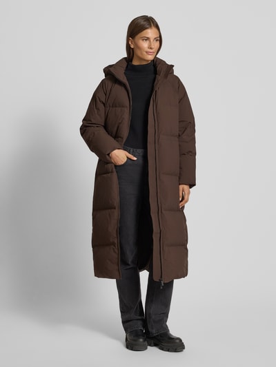 Selected Femme Regular Fit Daunenjacke mit abnehmbarer Kapuze Modell 'MAYA' Dunkelbraun 1