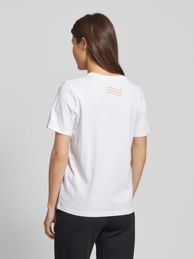 s.Oliver RED LABEL T-shirt z nadrukowanym motywem Biały 5