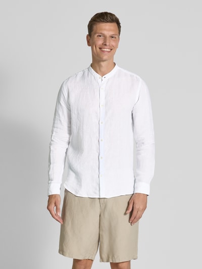 FIL NOIR Regular fit zakelijk overhemd met opstaande kraag, model 'ANCONA' Wit - 4