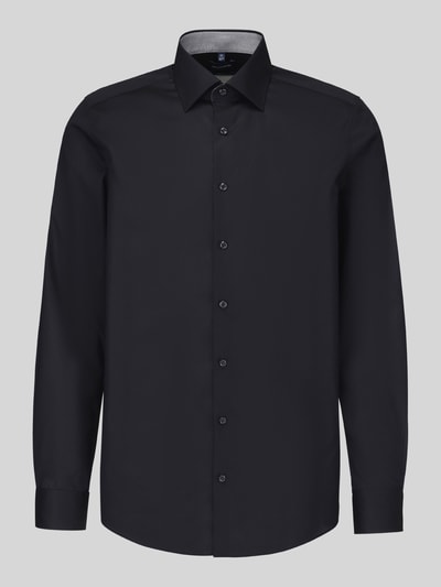 OLYMP Level 5 slim fit zakelijk overhemd met kentkraag Zwart - 2
