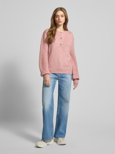 Pepe Jeans Gebreide pullover met ronde hals Roze gemêleerd - 1