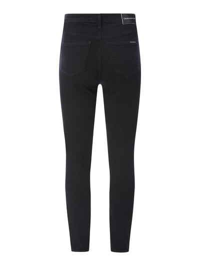 Calvin Klein Jeans Jeansy z wysokim stanem o kroju super skinny fit z dodatkiem streczu Czarny 3
